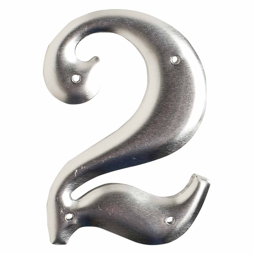 Product image for Brady 1600-2 1600 Series Permanent Aluminum Embossed Number and Letter Labels, 2