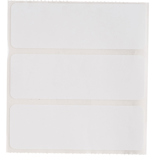 Thermal Transfer Label, 1" x 3", Acrylic Adhesive, White