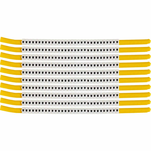 Product image for Brady SCN18-W ClipSleeve Wire Markers Size 18 Nylon 10 AWG - 8 AWG, W Pack of 300 Each