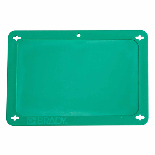 Product image for Brady 41929 Blank Valve Tags, 3.2" H x 4.7" W, Plastic, Green