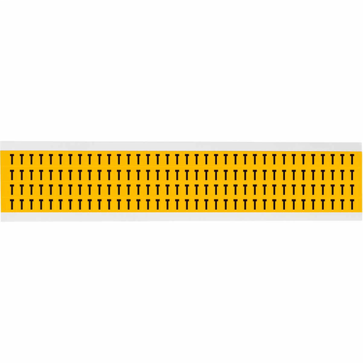 Product image for Brady 1500-T 15 Series Pressure Sensitive Vinyl Letter Labels - 0.25" H, Black on Yellow, T