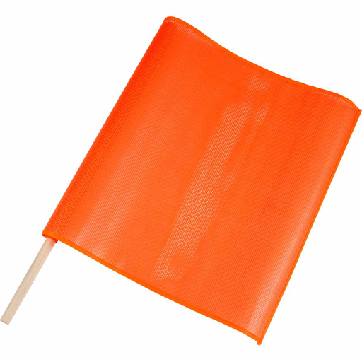 Product image for Brady 13377 Roll-Up Warning Flag Sign, 24" H x 24" W,