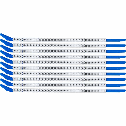 Product image for Brady SCN13-R ClipSleeve R Wire Markers, Pack of 10 Each, 14 AWG