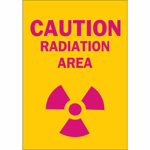 Product image for Brady 88739 CAUTION Radiation Area Sign, 14" H x 10" W x 0.006" D, Polyester