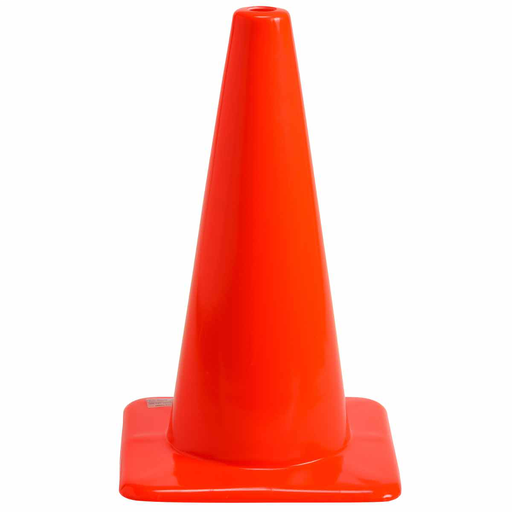 Product image for Brady 80111 Orange Vinyl Traffic Cone, 18" High