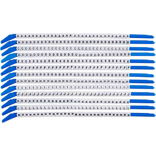 Product image for Brady SCN13-A-M ClipSleeve A to M Wire Markers, Pack of 13 Each, 14 AWG