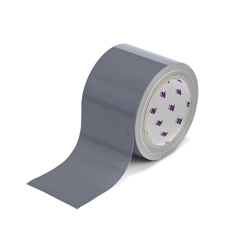 Product image for Brady 134093 ToughStripe® Floor Marking Tape Roll - Polyester, Solid Color, Gray, 3" x 100'