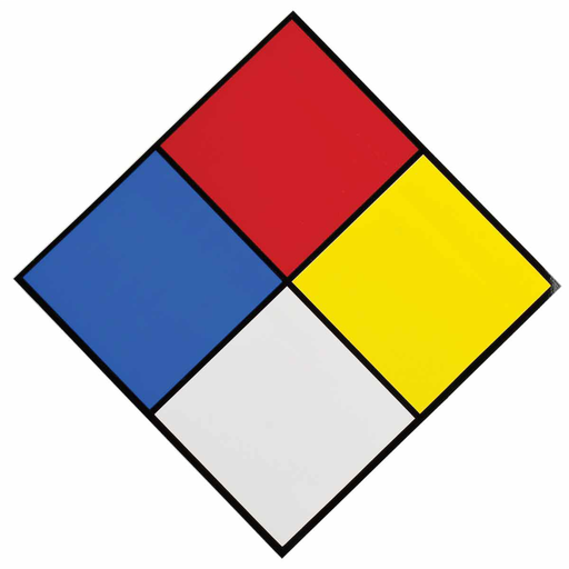 Product image for Brady 58502 NFPA Diamond Labels, 7.5" H x 7.5" W x 0.004" D