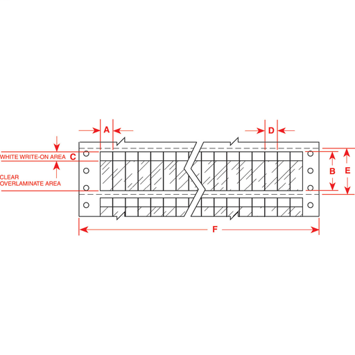 Product image for Brady DAT-39-292-BL DATAB Series Self-Laminating Vinyl Labels, 3.75" H x 1" W, Pack of 2500 Labels, Blue/Translucent