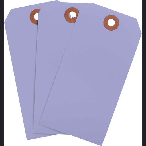 Product image for Brady 102155 Blank Write-On Tags, 4.25" H x 2.125" W, Cardstock, Lavender