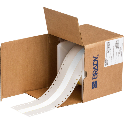 Product image for Brady RCM-637-1.0-WT BradyWrap Series Tedlar® Polyvinyl Fluoride Labels, Roll Width 1"