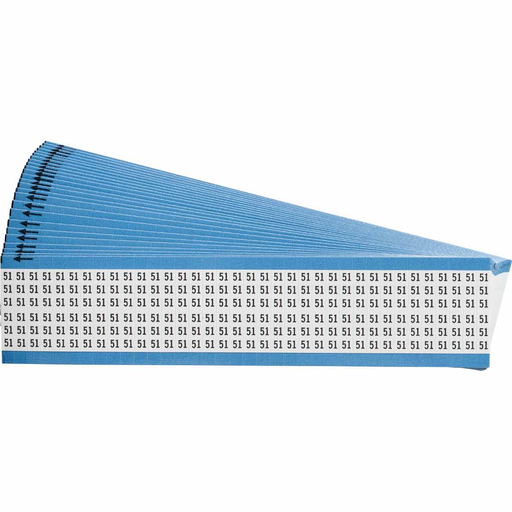 Product image for Brady WM-51-PK Wire Marker Card - Repositionable Vinyl Cloth, Legend 51