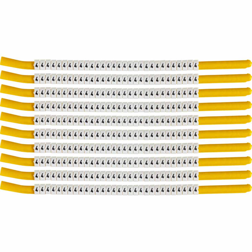 Product image for Brady SCN18-4 ClipSleeve 4 Wire Markers, Pack of 10 Each, 8 AWG