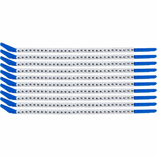 Product image for Brady SCN13-N ClipSleeve N Wire Markers, Pack of 10 Each, 14 AWG