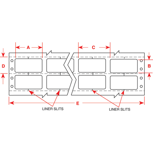 Product image for Brady DAT-3-637-10 DATAB Series Polyvinyl Fluoride Labels, 0.75" H x 0.5" W, Pack of 10000 Labels, Matte