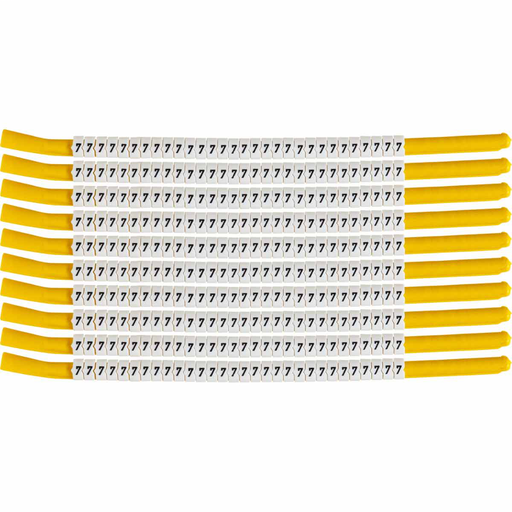 Product image for Brady SCN18-7 ClipSleeve 7 Wire Markers, Pack of 10 Each, 8 AWG