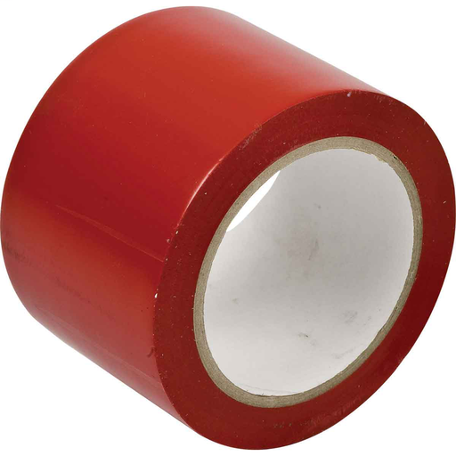 Product image for Brady 58251 Marking Tape Roll - Abrasion Resistant Vinyl, Solid Color, Red, 3"