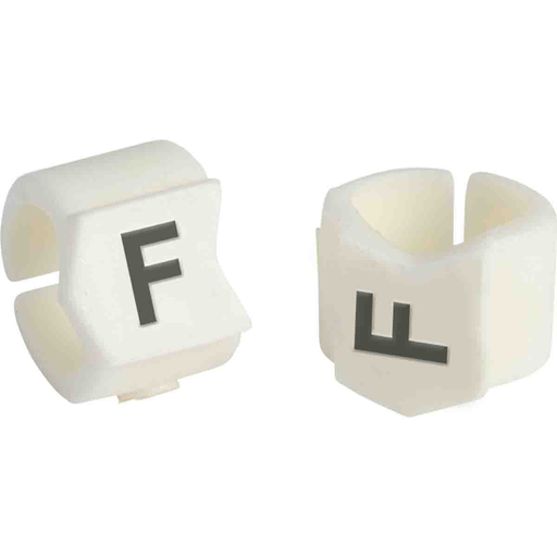 Product image for Brady SCN23-F ClipSleeve F Wire Markers, Pack of 50 Pieces, 4 AWG