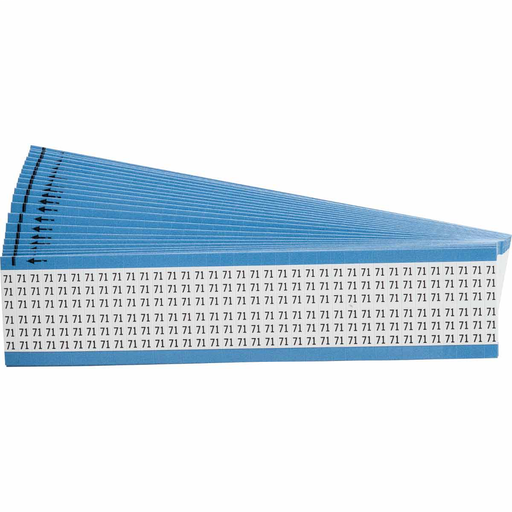 Product image for Brady WM-71-PK Wire Marker Card - Repositionable Vinyl Cloth, Legend 71