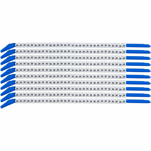 Product image for Brady SCN13-H ClipSleeve Wire Markers Size 13 Nylon 14 AWG - 14 AWG, H Pack of 300 Each