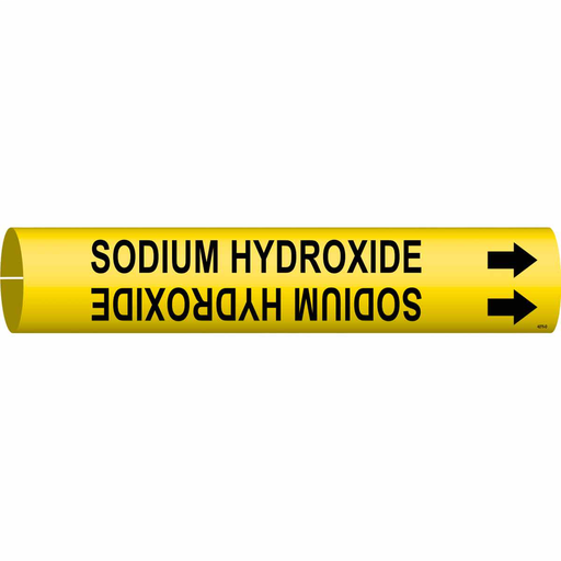 Product image for Brady 4275-D SODIUM HYDROXIDE Pipe Marker, Fits Pipes 4" Dia. Thru 6" Dia.