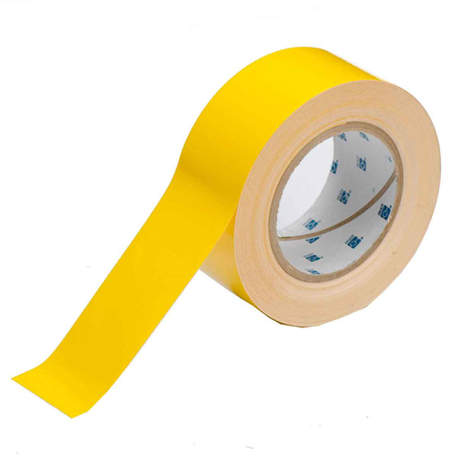 Product image for Brady 104312 ToughStripe® Floor Marking Tape Roll - Polyester, Solid Color, Yellow, 2" x 100'