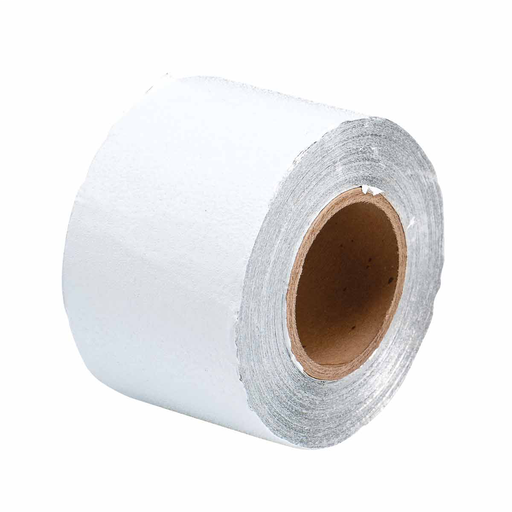 Product image for Brady 78261 Economy Pavement Marking Tape, Foil-backed Vinyl, White, 4" x 150'