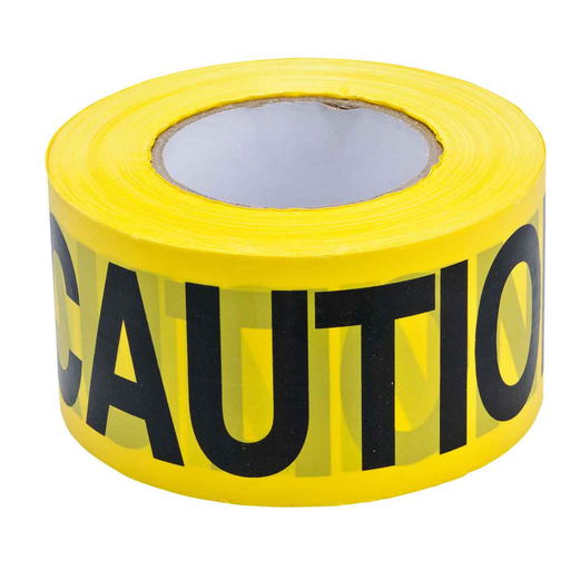 Product image for Brady 91212 Standard Barricade Tape Roll - Polyethylene, CAUTION, Black on Yellow, 3" x 200'