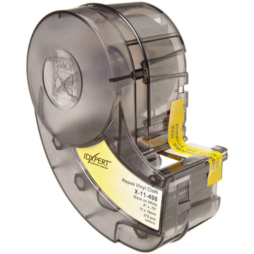 Product image for Brady X-11-498 IDXPERT LABXPERT Series Repositionable Vinyl Cloth Lbl 0.75" H x 0.5" W, 275 Lbl