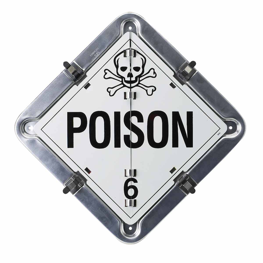 Product image for Brady 59955 FLIP-STYLE PLACARDS Sign, 13.625 " H x 13.625 " W, Aluminum