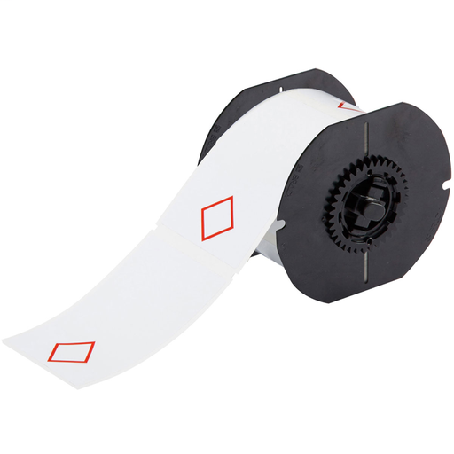 Product image for Brady B30-261-7569-CLP1 B30 Series GHS CLP Vinyl Labels, 2.95" H x 4.33" W, Red on White, Pre-Printed Areas on Label: 1 Diamond