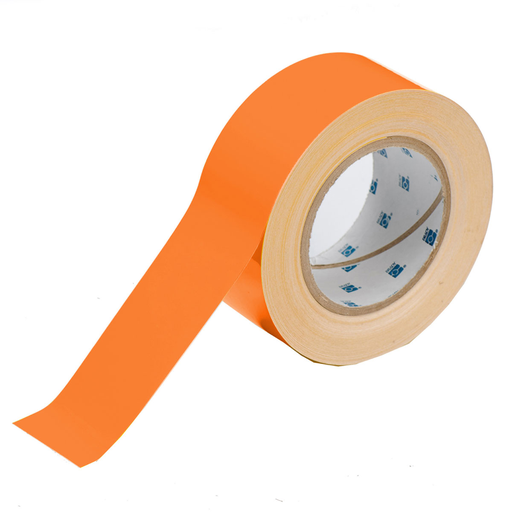 Product image for Brady 104316 ToughStripe® Floor Marking Tape Roll - Polyester, Solid Color, Orange, 2" x 100'