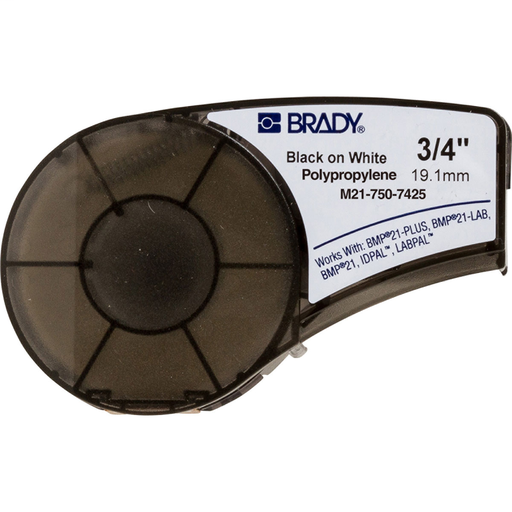 Product image for Brady M21-750-7425 BMP21 Series Laboratory Polypropylene Labels 0.75" W x 21' L