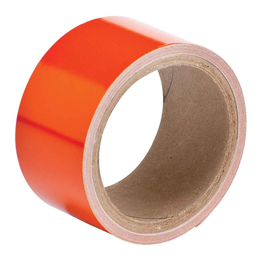 Product image for Brady 78989 Marking Tape Roll - Reflective Vinyl, Solid Color, Orange, 2" x 5 Yds