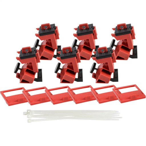 Product image for Brady 148687 TAGLOCK™ Circuit Breaker Lockout Devices - 480/600V Clamp-On, 6/Pack