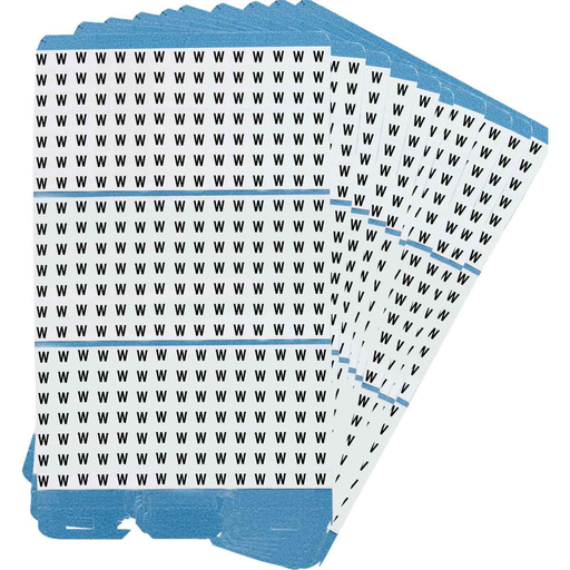 Product image for Brady PWM-W Porta-Pack® Wire Marker Book Refill - Repositionable Vinyl Cloth, Legend W