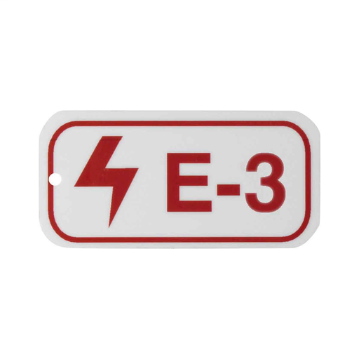 Product image for Brady 105681 Energy Source Tags for Electrical, E-3, Red on White