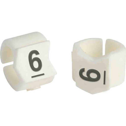 Product image for Brady SCN23-6 ClipSleeve 6 Wire Markers, Pack of 50 Pieces, 4 AWG