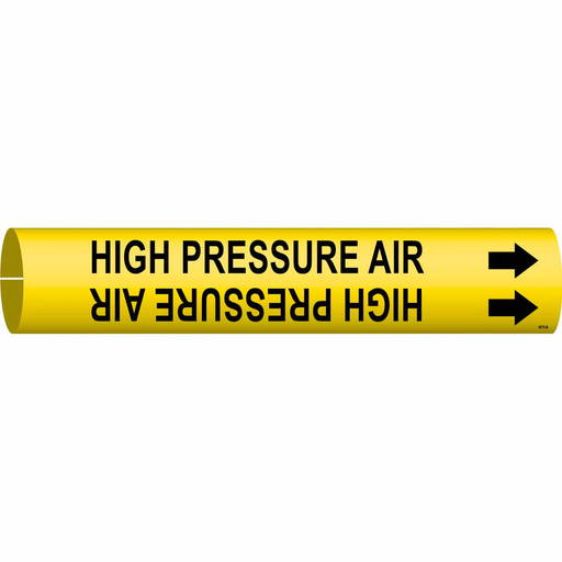 Product image for Brady 4075-B HIGH PRESSURE AIR Pipe Marker, Fits Pipes 1.5" Dia. Thru 2.375" Dia.