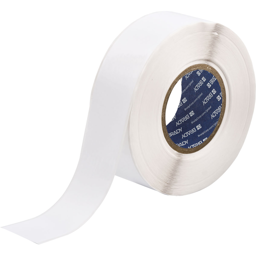 Product image for Brady THT-106-423 Glossy White Polyester Barcode and Solar Panel Labels 2 in W x 300 ft L White