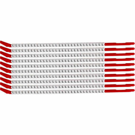 Product image for Brady SCN10-L ClipSleeve L Wire Markers, Pack of 10 Each, 14 AWG, Maximum Wire Dia, 0.134"
