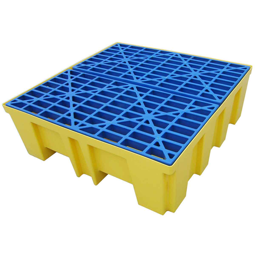 Product image for Brady SC-DP4 Injection Molded Spill Pallet, Sump Capacity 128.9 gal