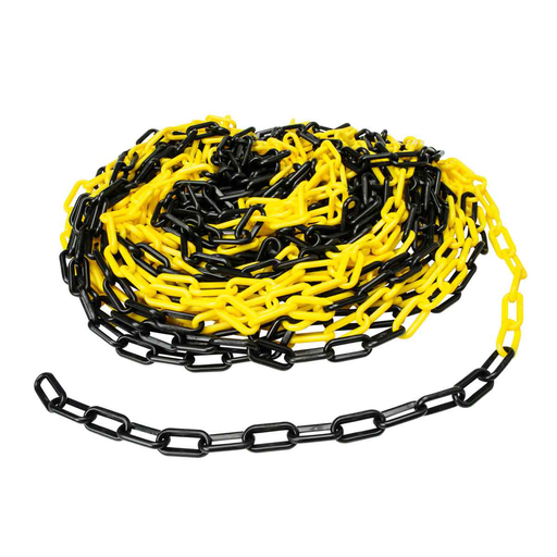 Product image for Brady 37864 BradyLink Warning Chains, Black/Yellow, 3" W x 100' L, Polyethylene