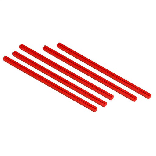 Product image for Brady 90892 480-600V Breaker Blocker, 7.6" Red Blocking Bar, 5/Pack