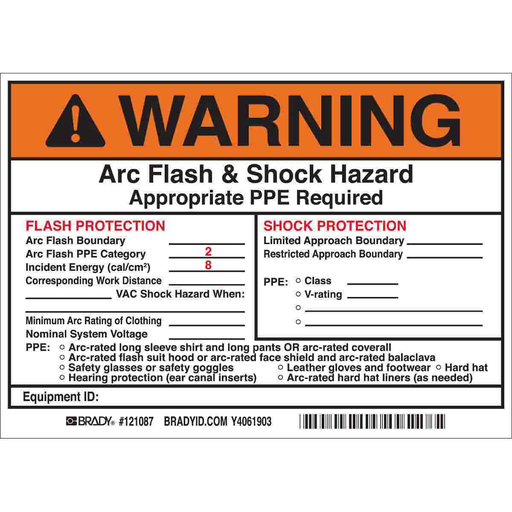Product image for Brady 121087 XYLENE Labels, Red on Yellow, 3" H x 7" W x 0.006" D