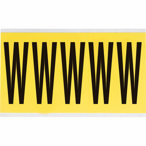 Product image for Brady 3460-W 3460 Series Repositionable Number and Letter Labels, W