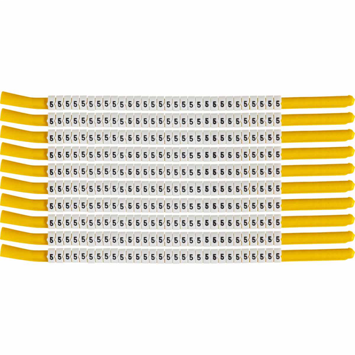 Product image for Brady SCN18-5 ClipSleeve 5 Wire Markers, Pack of 10 Each, 8 AWG