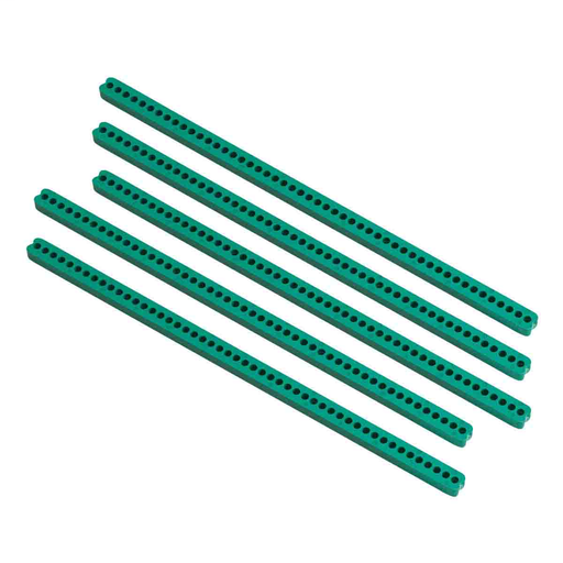 Product image for Brady 90893 480-600V Breaker Blocker, 7.6" Green Blocking Bar, 5/Pack