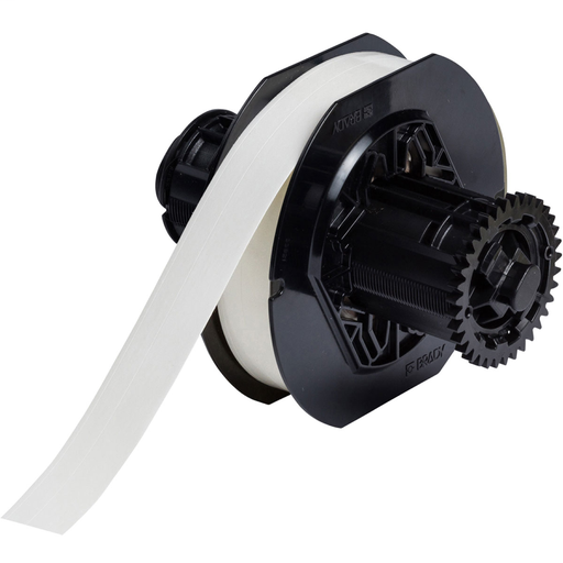 Product image for Brady B33C-312-498 B33 Series Repositionable Vinyl Cloth Labels, Roll of 85', White