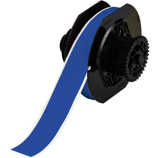 Product image for Brady B30C-1125-569-BL B30 Series Low Halide Polyester Labels, 1.125" W x 100' L, Blue